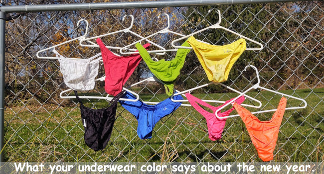 Choose your New Year’s Eve Underwear color wisely