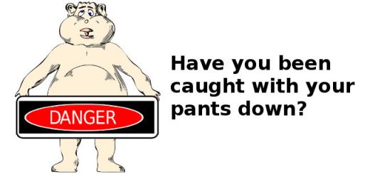 Caught with pants down