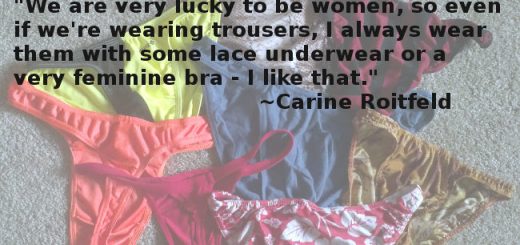 Carine Roitfeld underwear quote