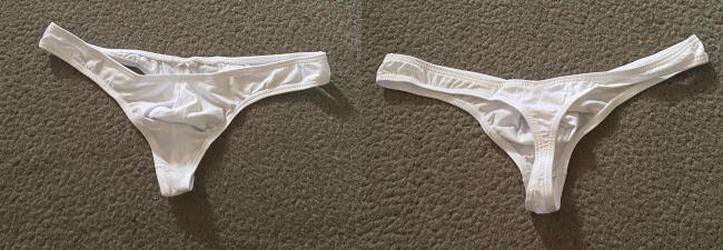 White MuscleMate Thong