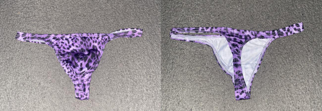 Purple Leopard Thong