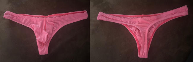 light pink musclemate thong