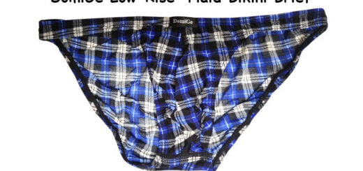 Review DomiGe Low-Rise Plaid Bikini Brief