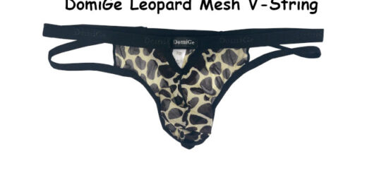 Review DomiGe Mesh Print V-string Thong