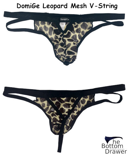 DomiGe Mesh Print V-String Thong