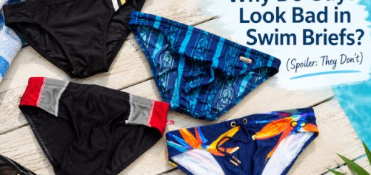 Why do guys look bad in swim briefs?